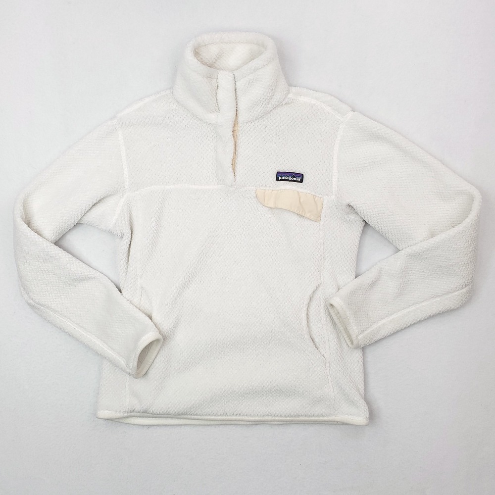 Patagonia Re-Tool Snap T Pullover Womens Medium Cream White Jacket 2011 Outdoor